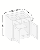 DOUBLE DOOR BASE CABINET  - SHAKER CARAMELO
